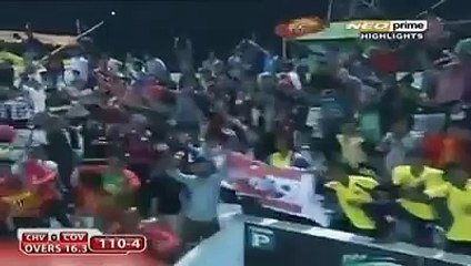 Muhammad Amir Takes a Wicket after being hit for a Boundary