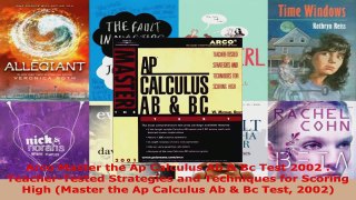 Read  Arco Master the Ap Calculus Ab  Bc Test 2002  TeacherTested Strategies and Techniques EBooks Online