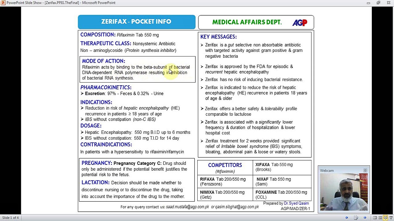 Zerifax Pocket Info Training by Dr. Saad Mustafa
