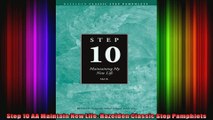 Step 10 AA Maintain New Life Hazelden Classic Step Pamphlets