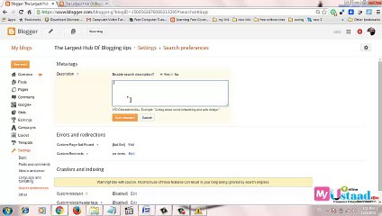 How to create a search description box for your Blogger post