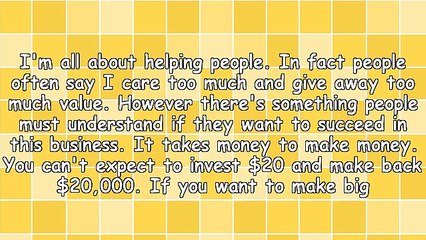 Takes an Investment to Make Big Money