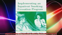 Implementing an Inpatient Smoking Cessation Program