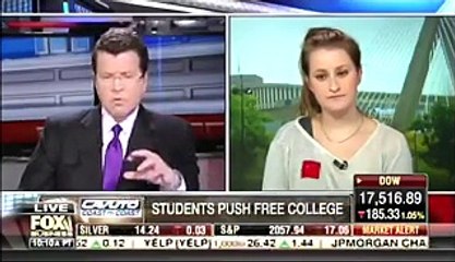 Neil Cavuto embarrasses student who wants free college and has no idea how to pa