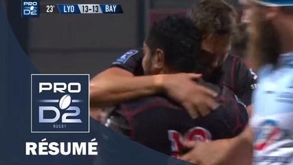 PRO D2 - Résumé Lyon-Bayonne: 29-27 - J11 - Saison 2015/2016