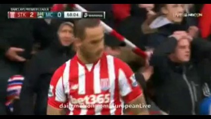 Shaqiri incredible miss - Stoke city vs Manchester city - 05.12.2015