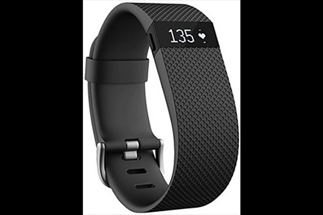 Fitbit Charge HR Wireless Activity Wristband Black Large