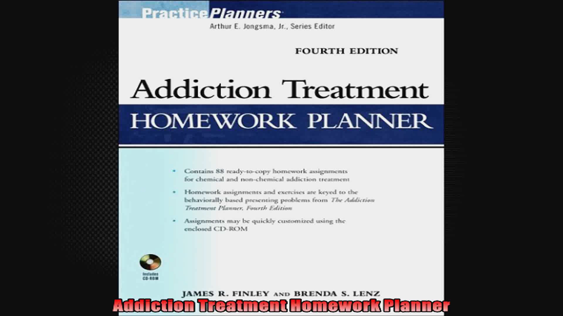 Addiction Treatment Homework Planner