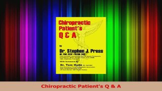 Read  Chiropractic Patients Q  A Ebook Free