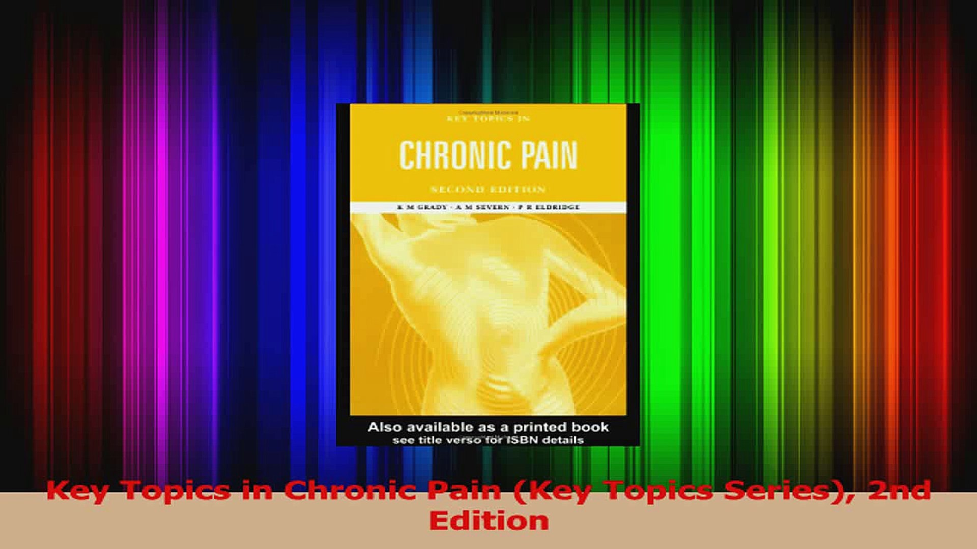⁣Key Topics in Chronic Pain Key Topics Series 2nd Edition Read Online