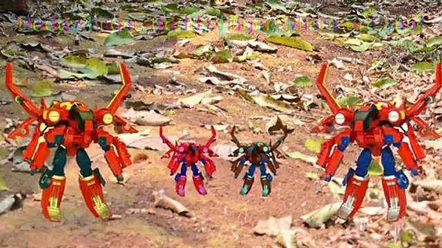 Spiderman Amazing Transformers Finger Family Cartoon Animation Nursery Rhymes Red Robots B