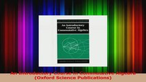 Read  An Introductory Course in Commutative Algebra Oxford Science Publications Ebook Free