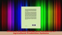 PDF Download  Effects of Climate Change and Variability on Agricultural Production Systems PDF Online