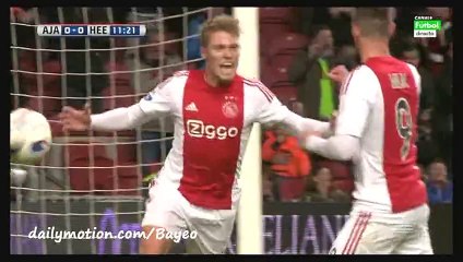 Viktor Fischer Goal - Ajax 1-0 Heerenveen - 05-12-2015 Eredivisie