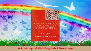 A History of Old English Literature Read Online