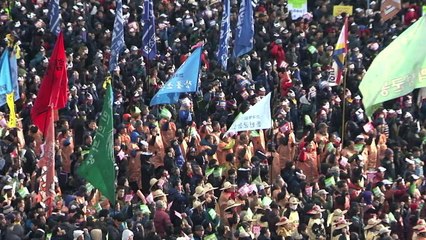 Tens of thousands protest at anti-government rally in Seoul