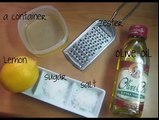 Lemon and salt hand scrub