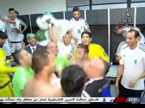 La joie des jeunes Fennecs dans les vestiaires après la qualification!