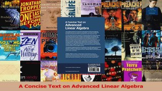 Read  A Concise Text on Advanced Linear Algebra Ebook Free