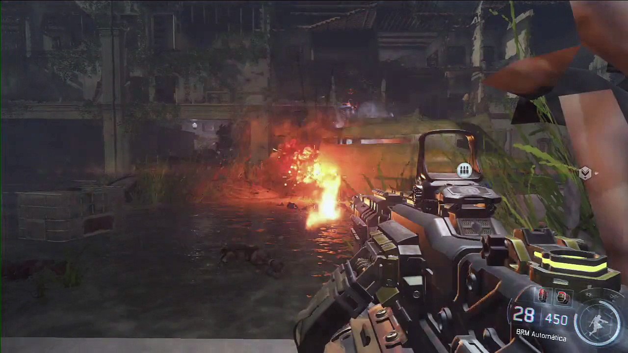 Call of duty black ops 3, gameplay parte 6, La tormenta radioactiva me arrastra