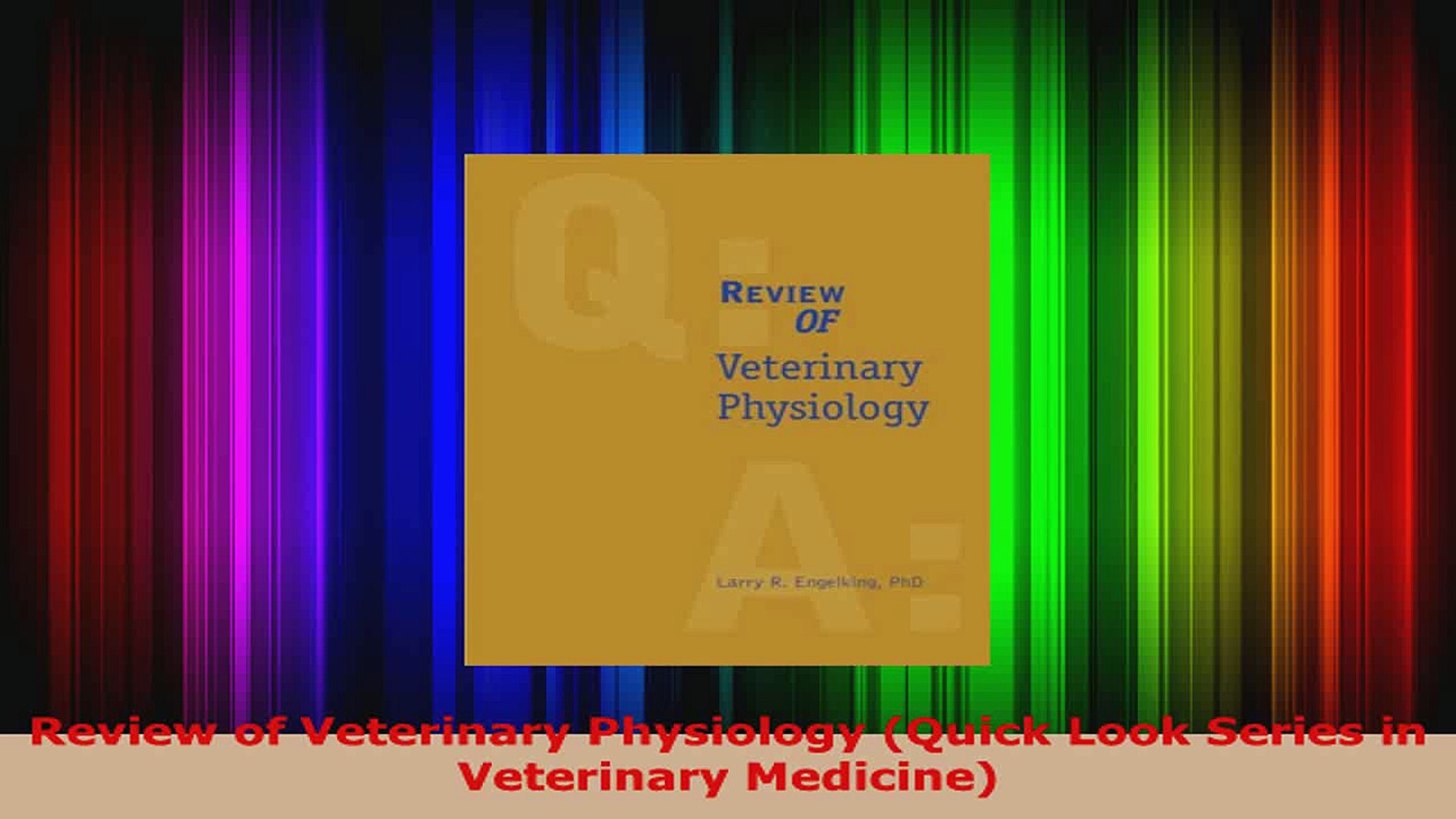 ⁣Read  Review of Veterinary Physiology Quick Look Series in Veterinary Medicine PDF Free