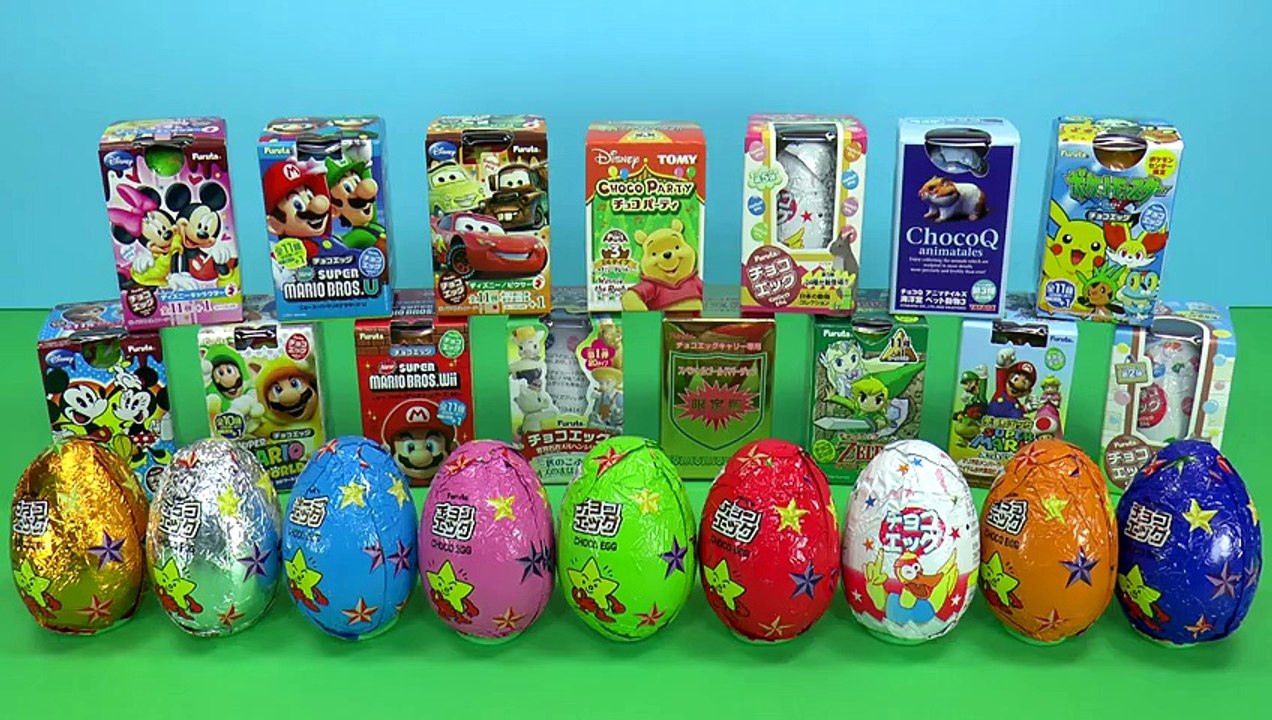Furuta Surprise Eggs Barbie Disney Pixar Cars Super Mario Mickey Mouse Spiderman Plastic F