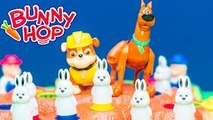 BUNNY HOP Game Paw Patrol Rubble Plays Scooby Doo in Bunny Hop Video Toy Unboxing
