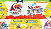 Kinder Surprise Eggs with finger family Abc song Frozen Minions Mickey Mouse Disney Cars I
