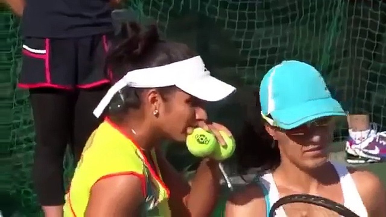 HD Video Sania Mirza Practice Match