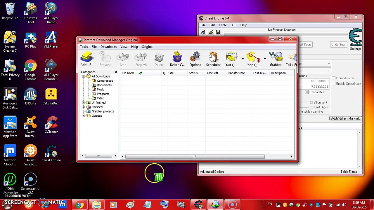 Cheat Engine v6.4 ببرنامج I.D.M. طريقة تسريع برنامج تحميل