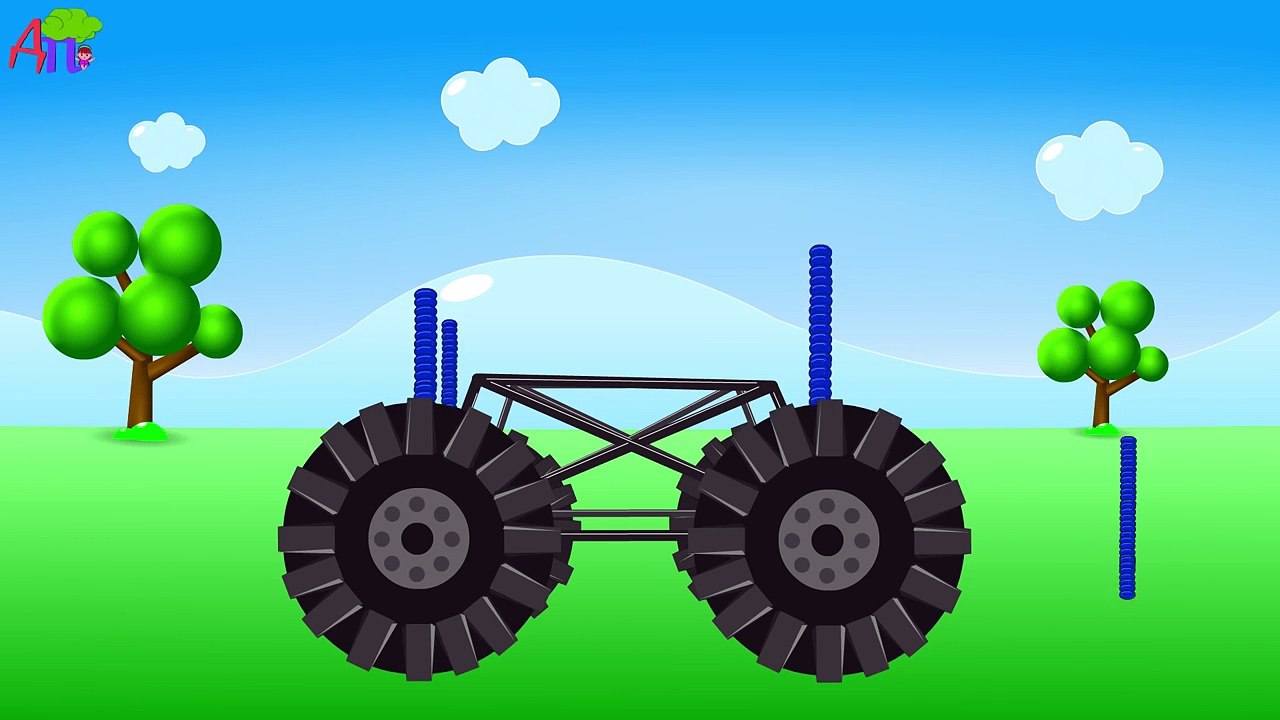 Мультики про машинки | Конструктор | Собираем внедорожник монстр трак