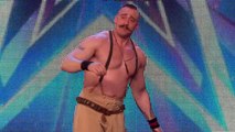 Strongman Daniel hopes to raise the roof. and our Amanda! | Britains Got Talent 2015