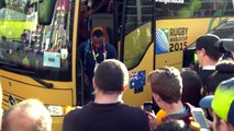 Australia arrive at Twickenham for Rugby World Cup final!