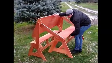 Скамейка-обеденный стол своими руками