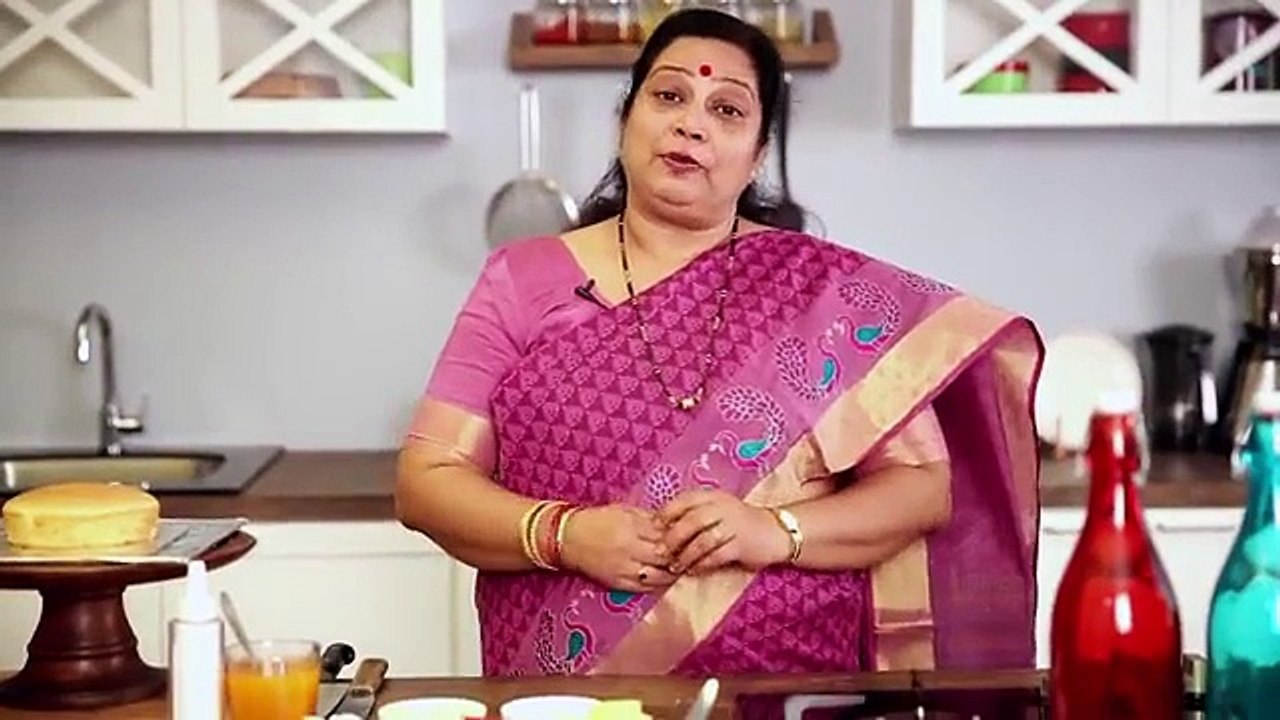 How to make Eggless Mixed Fruit Cake with Icing - Recipe by Archana in Marathi - Frosting