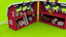 Farm animals video for children toddlers babies. Learn farm animals and their sounds in En