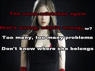 Avril Lavigne Nobody's Home karaoke lyrics