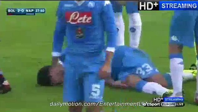 Raul Albiol Gets INJURED Bologna 0-0 Napoli Serie A