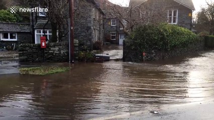 Aftermath of Storm Desmond in Grasmere, Cumbria