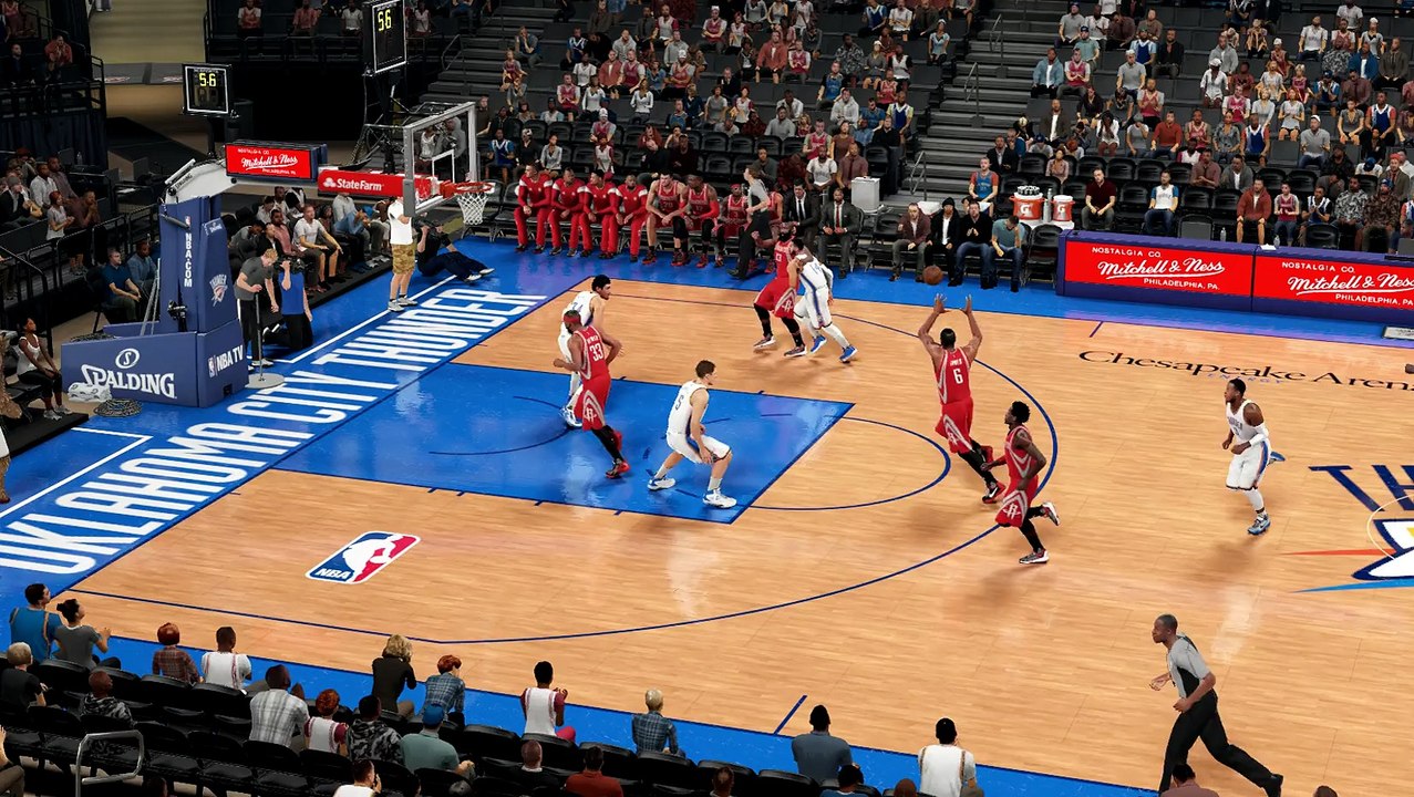 D.J. Augustin #14 fullcourt shoot