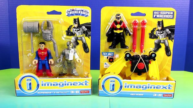 Imaginext Metallo Tries To Take Over Gotham City Center But Superman & Red Robin Save The