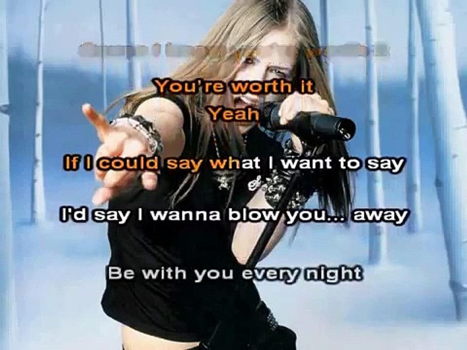 Avril Lavigne Things I'll never say karaoke lyrics