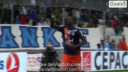 Rodrigue Ninga Goal Marseille 1 - 2 Montpellier Ligue 1 6-12-2015