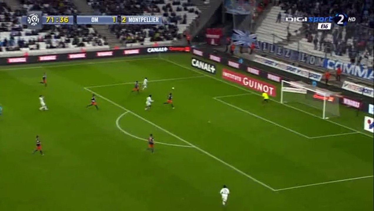 Goal Bouna Sarr - Marseille 2-2 Montpellier - 06-12-2015