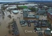 Drone Footage Shows Carlisle Floods From the Air