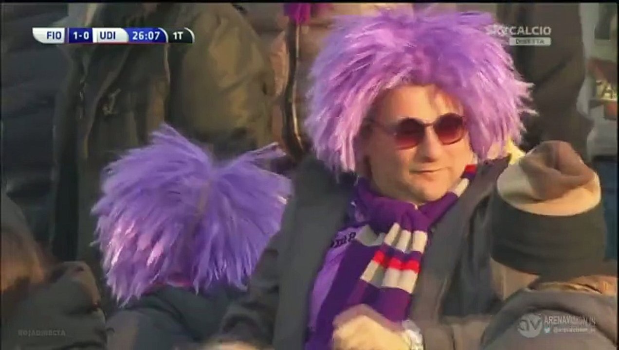 1 0 Milan Badelj Goal Italy Serie A 06.12.2015, Fiorentina 1 0 Udinese Calcio