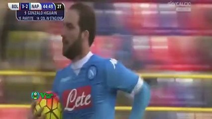 Gonzalo Higuaín Second Goal - Bologna vs Napoli 3-2 - Serie A 06_12_2015