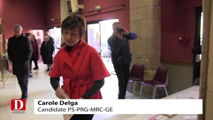 Vote de Carole Delga à Martres-Tolosane (31)