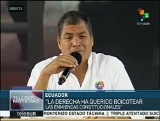 Correa: sector de derecha quiere boicotear enmiendas constitucionales