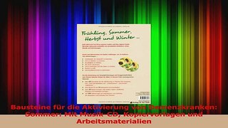 Bausteine für die Aktivierung von Demenzkranken Sommer Mit MusikCD Kopiervorlagen und PDF Herunterladen